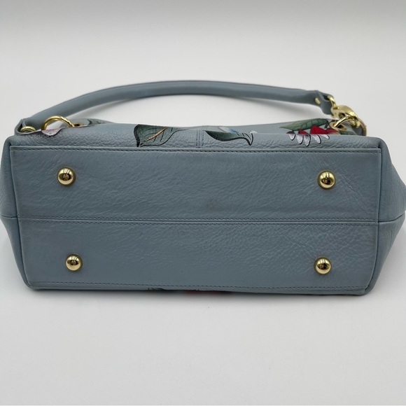 Anuschka “Garden Jewels” Hand Painted Shoulder Bag Medium Handbag Purse New - Picture 9 of 16